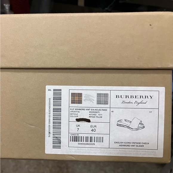 Burberry Vintage check slides Antique Yellow - Picture 4 of 4